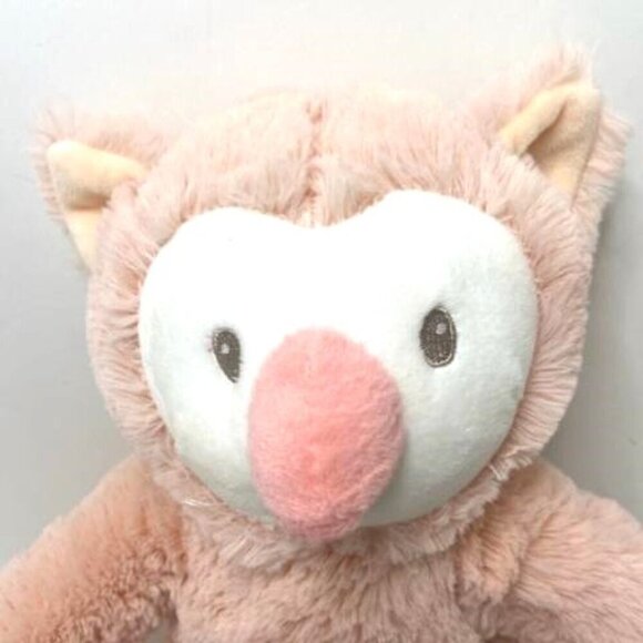 Silver One Pink Owl Bird Bear Stuffed Animal Plush Toy - Picture 2 of 8